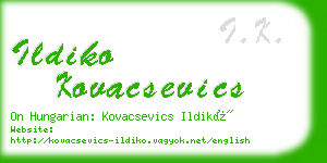 ildiko kovacsevics business card